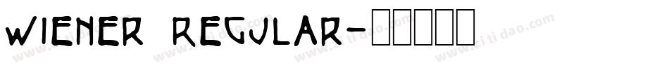 Wiener Regular字体转换